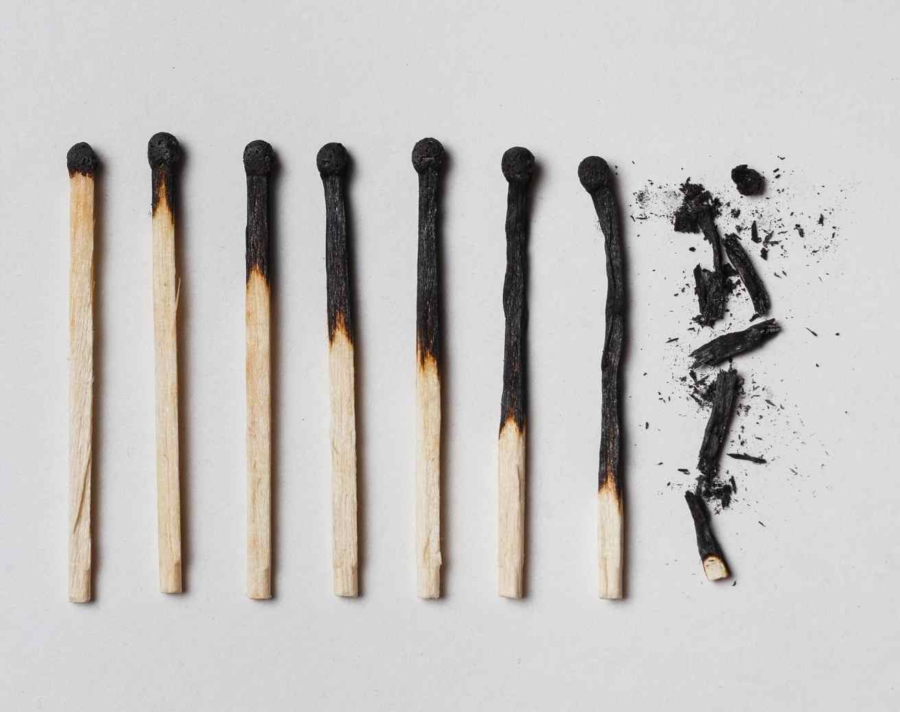 Burned out matches
