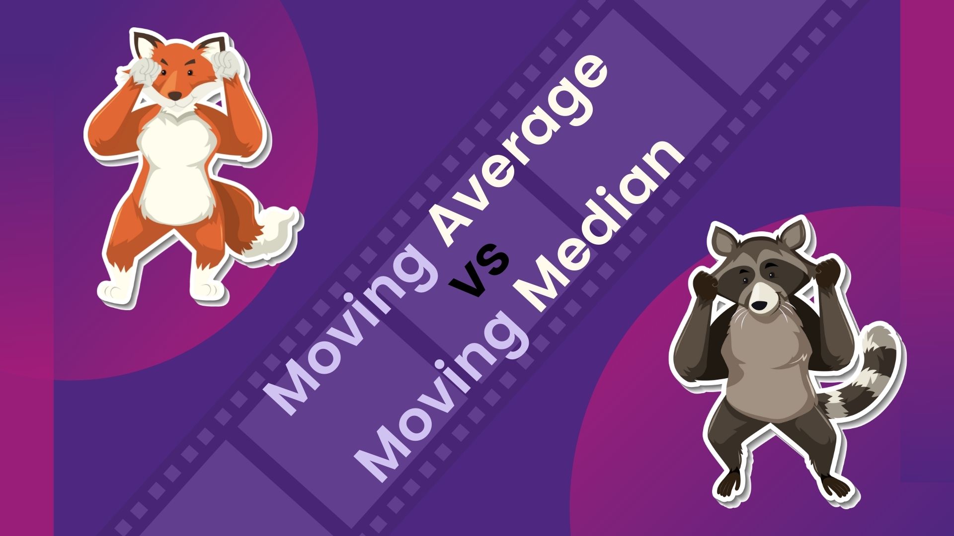 Moving Mean or Moving Median. Decorative image with the title of an article.